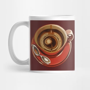 Coffee Cafe Retro Decaf Roast French Press Mug